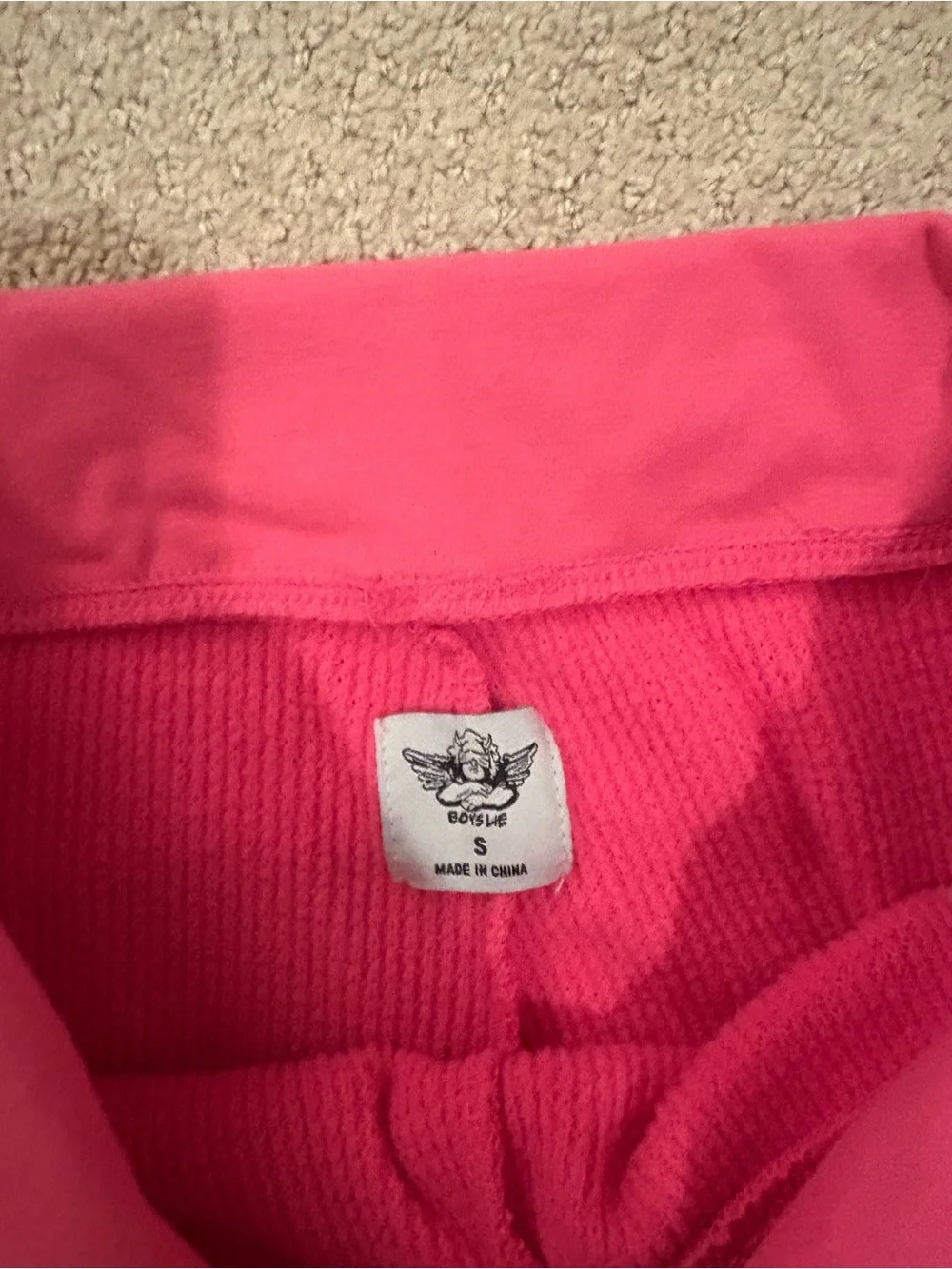 Boys Lie Perfect Match Thermal Hoodie & Flare Pant Set Pink OS/S